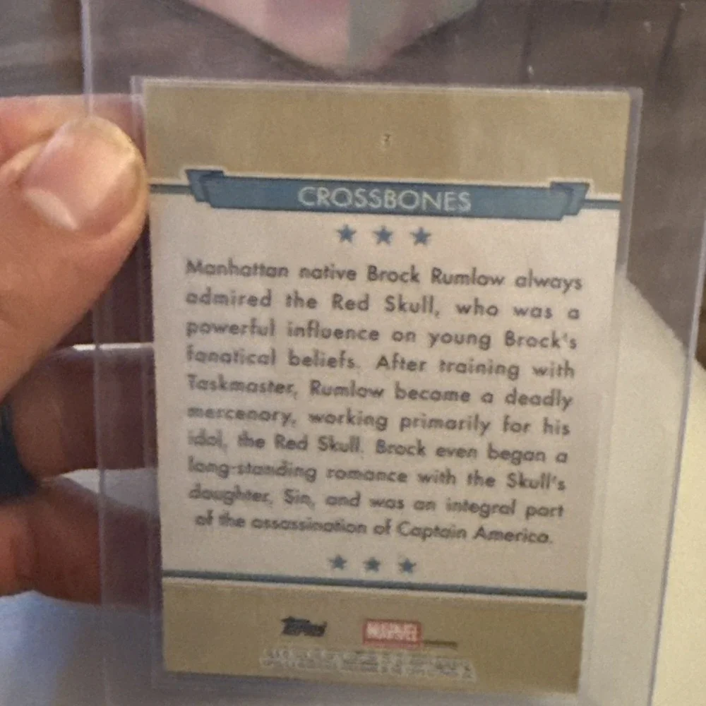 2026 Topps Marvel Brooklyn Collection Captain America CROSSBONES #7 BASE